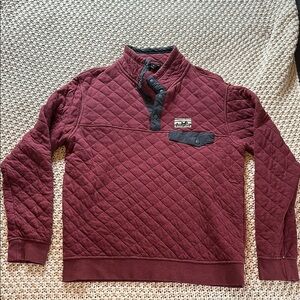 Patagonia Maroon Quilted Snap Pullover